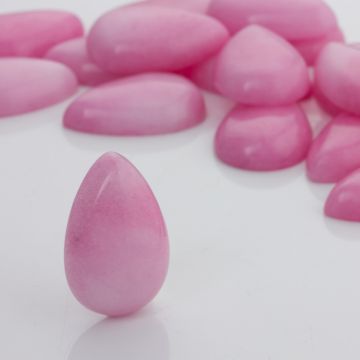 Jadeit kaboszon łezka guma balonowa 30x20mm