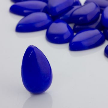 Jadeit kaboszon łezka niebieska 30x20mm