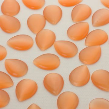 Kocie oko kaboszon łezka brzoskwiniowa 20x15mm