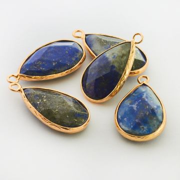 Lapis lazuli łezka w okuciu 30mm