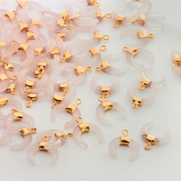 Róg obfitości z kryształu górskiego zawieszka 18mm