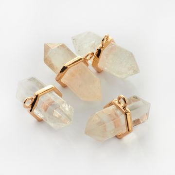 Zawieszka kryształ górski w okuciu 36x13mm