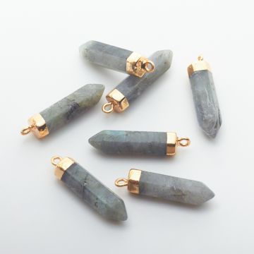 Labradoryt zawieszka grot w okuciu  31-31,5mm