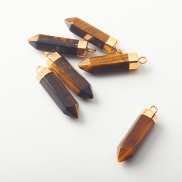 Tygrysie oko zawieszka grot w okuciu 32mm