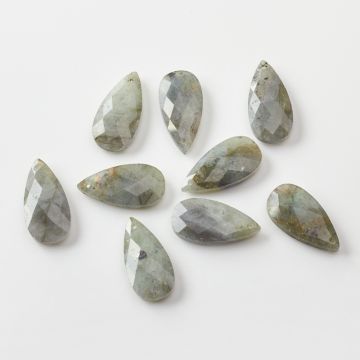 Labradoryt zawieszka łezka fasetowana 25mm