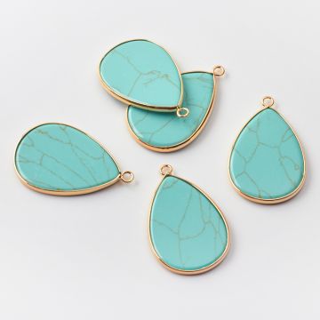 Magnezyt zawieszka płaska łezka w okuciu 40mm