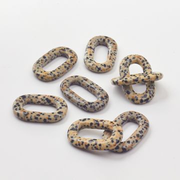 Jaspis dalmatyński zawieszka ogniwo 40x25mm