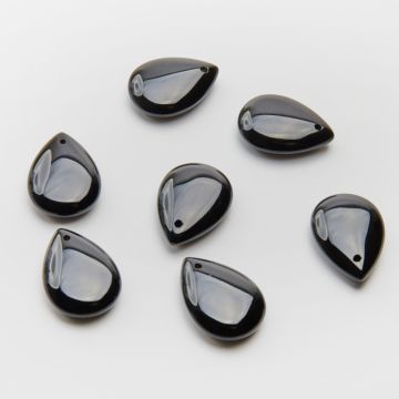 Onyks łezka gładka zawieszka 25x18mm