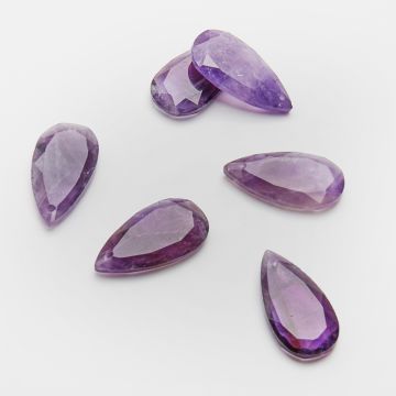 Ametyst łezka fasetowana zawieszka 25x13mm