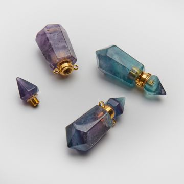 Zawieszka perfumetka z fluorytu odkręcana 40mm