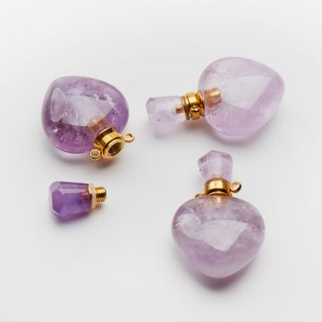 Zawieszka perfumetka z ametystu odkręcana 35,5mm