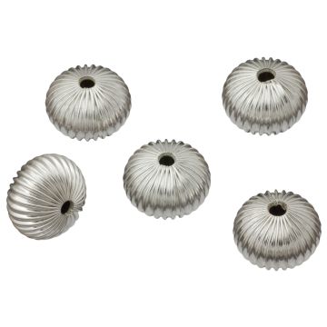 Posrebrzane oponki karbowane 16mm