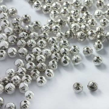 Koralik kulka metalowa z oczkiem 6mm