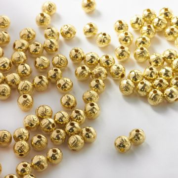 Koralik kulka metalowa z oczkiem 6mm