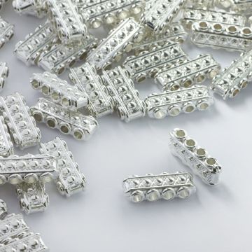 Metalowy ozdobny rozgałęźnik na 4 sznurki 19mm