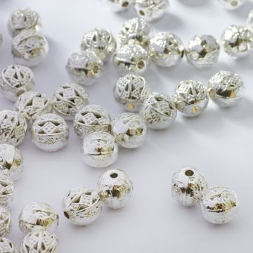 Metalowe koraliki kulki ozdobne 8mm