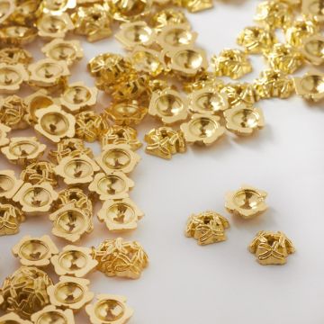 Koraliki metalowe czapeczki kokardki 8mm