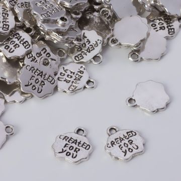 Zawieszka 'Created for you' 9x10mm