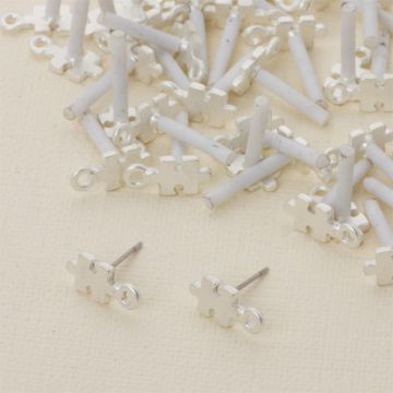 Kolczyki puzzle z oczkiem 13 mm