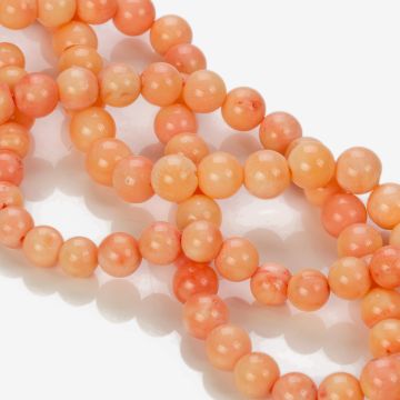 Koral bambusowy kulka łososiowa 7-8mm