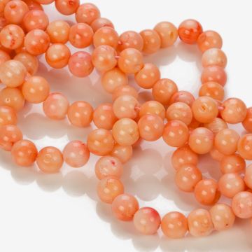 Koral bambusowy kulka łososiowa 8-9mm