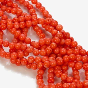 Koral bambusowy kulka ciemny łosoś 5-6mm