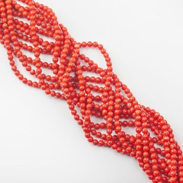 Koral pomarańczowy kulka gładka 5mm