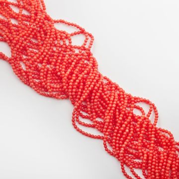 Koral pomarańczowy kulka gładka 3mm