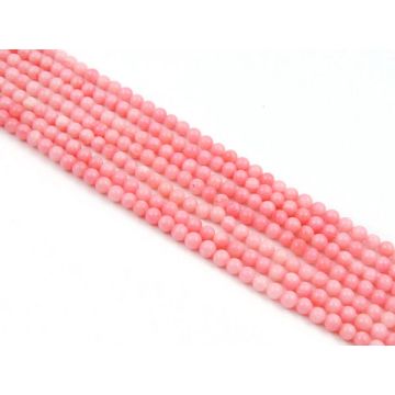 Koral różowy kulka 4mm