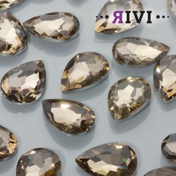 Kaboszon kryształowy coffee 18x25mm