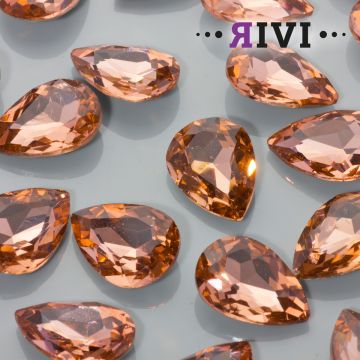 Kaboszon kryształowy peach 18x25mm