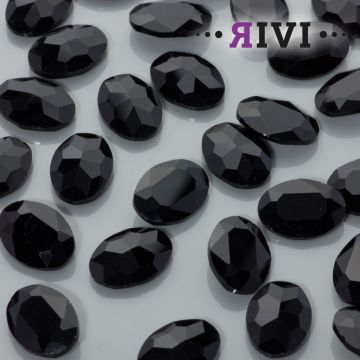 Kaboszon kryształowy jet 13x18mm