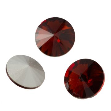 Kryształek rivoli dark idnian red 18mm