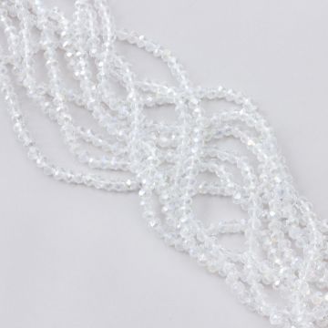 Kryształki oponki fasetowane briolette crystal AB 5x6mm