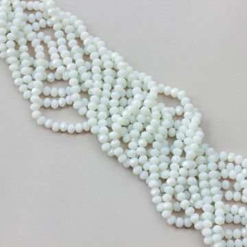 Kryształki oponki fasetowane white stone 5x6mm