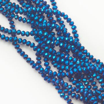 Kryształki oponki fasetowane briolette blue heliotrope 4x6mm