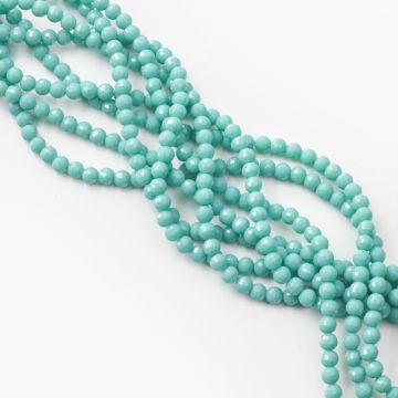 Kryształki kulki fasetowane 96 cuts turquise  6mm