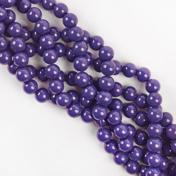 Koraliki szklane powlekane indygo 10mm