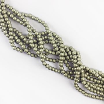 Koraliki szklane powlekane srebrne 4mm