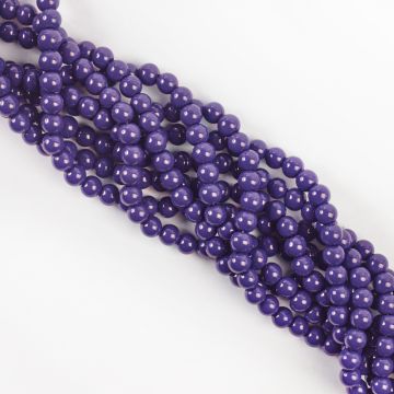 Koraliki szklane powlekane indygo 6mm