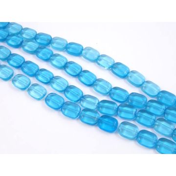Szklane prostokąty błękit 10mmx12mm Szklane prostokąty błękit 10mmx12mm