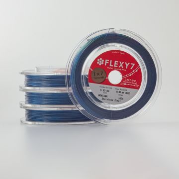 Miękka linka japońska siedmiostrunowa powlekana niebieska 0,5mm