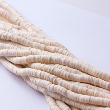 Koraliki Katsuki z modeliny kremowe 6mm