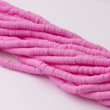 Koraliki Katsuki z modeliny ciemnoróżowe  6mm