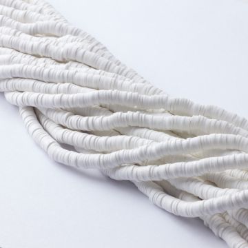 Koraliki Katsuki z modeliny białe  6mm