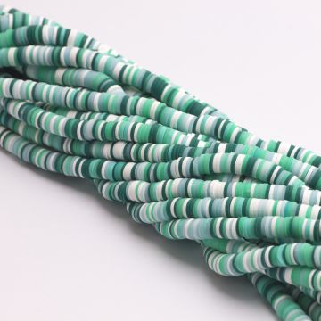 Koraliki Katsuki z modeliny turkusowe  6mm