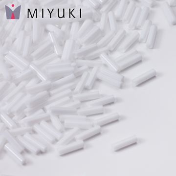 Koraliki Miyuki Bugles #2 6 mm Opaque White