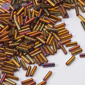 Koraliki Miyuki Bugles #2 6 mm Metallic Gold Iris