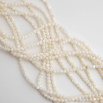 Masa perłowa kulki ecru 4mm