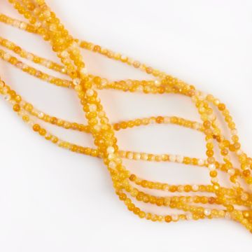 Masa perłowa złocista kulka opalizująca 3mm - na sznurze